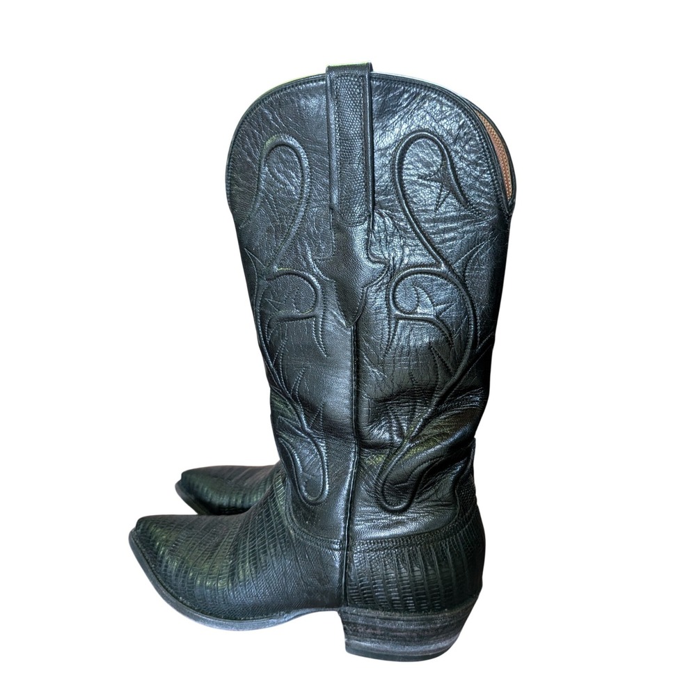 Lucchese Cowboy Boots Women 6 B Western Exotic Lizard Skin Pointed Toe L782744